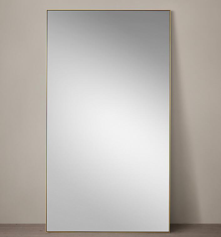 Aluminum dressing floor mirror