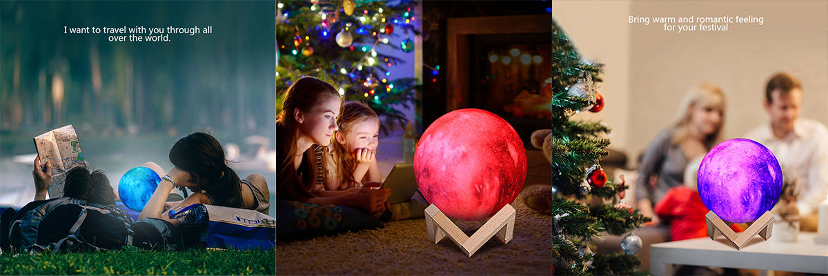 3D Lamp Moon Creative Mood Night Light