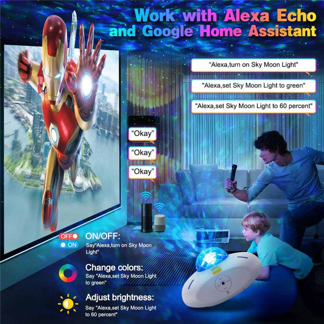 Galaxy Projector Smart Night Light