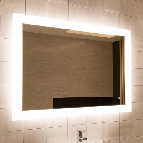 Naścienne lustro łazienkowe podświetlane LED z odmgławiaczem