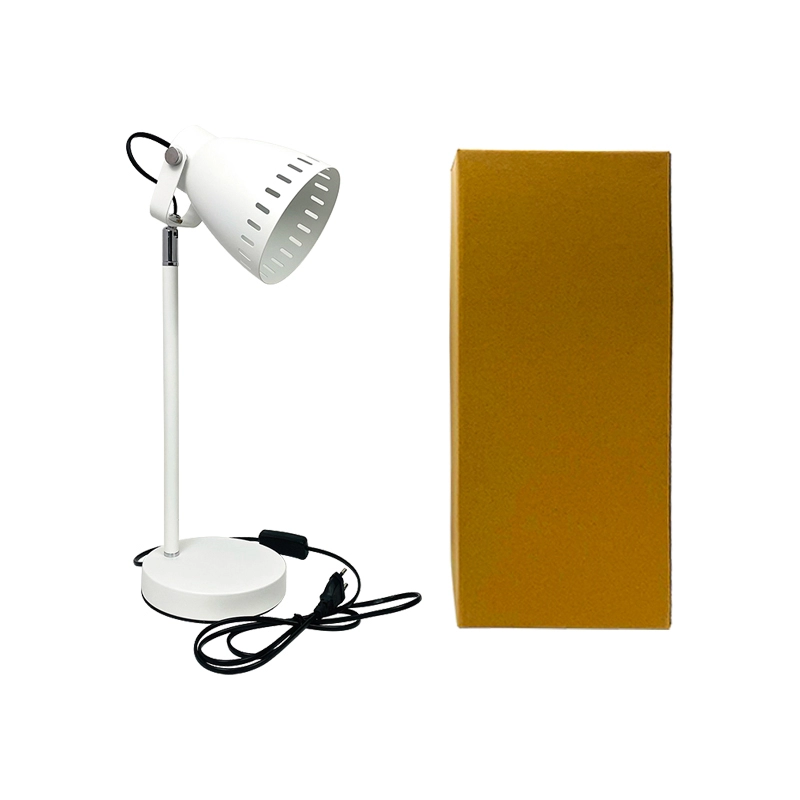 Lampa biurkowa z metalowym ramieniem wahliwym, czerwona E27, maks.25W