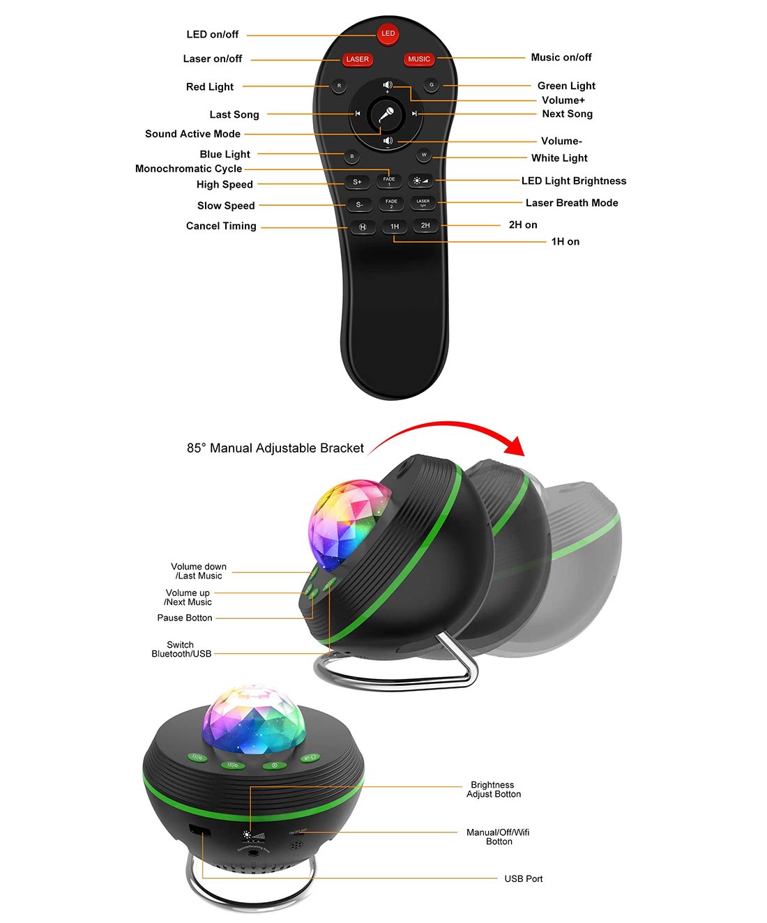 Smart Galaxy Sky Projector