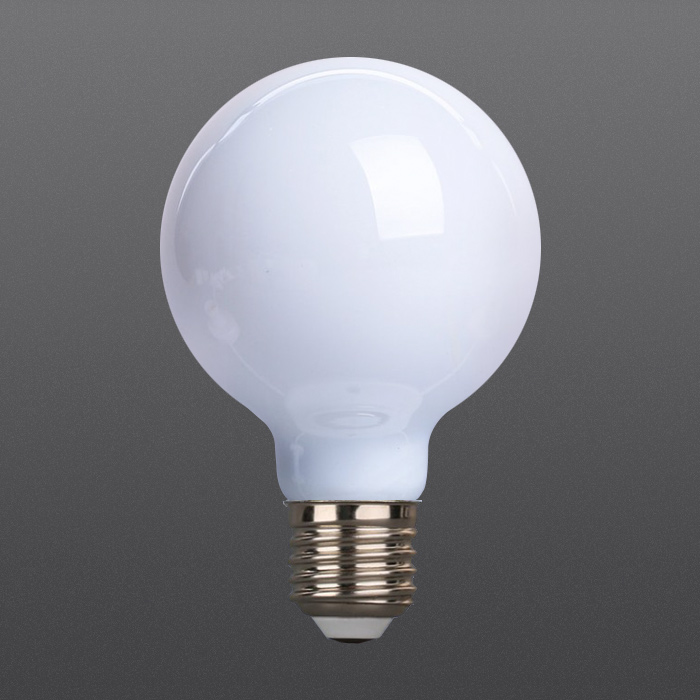 LED filament G80 white color 8W