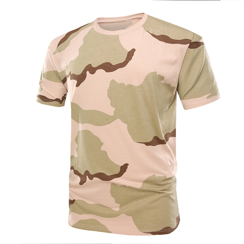 Wojskowa koszulka z krótkim rękawem w kolorze pustynnego moro
