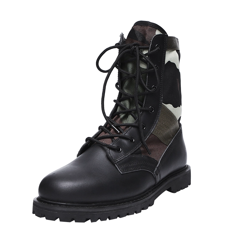 Kamuflażowe czarne bojowe wojskowe buty dżungli