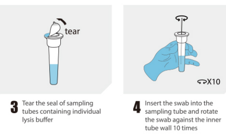 5 testów/test antygenowy wymazu z nosa (złoto koloidalne)