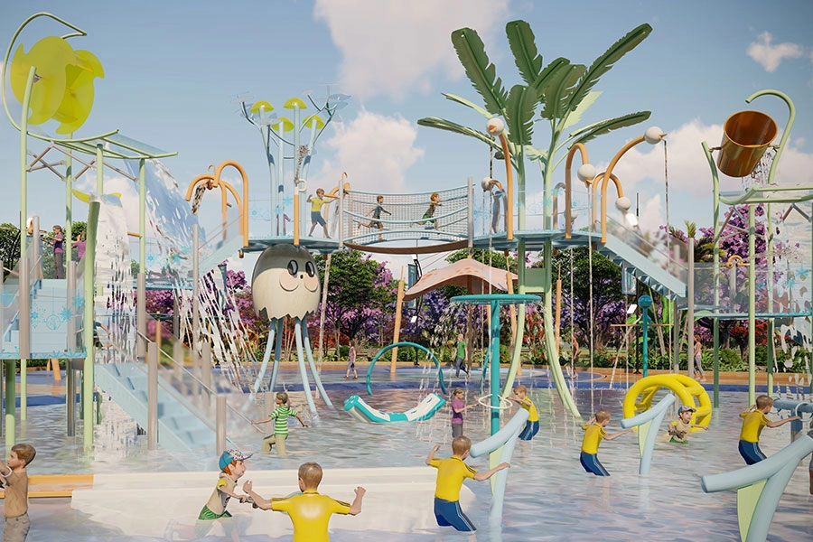 Projekt basenu Splash Pad Playground