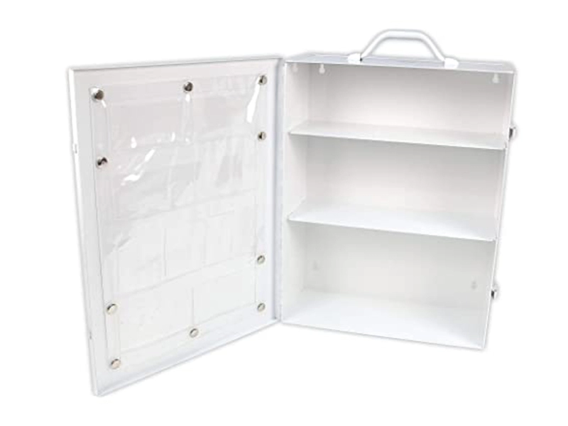 Metalowa szafka do przechowywania pierwszej pomocy z 3 półkami