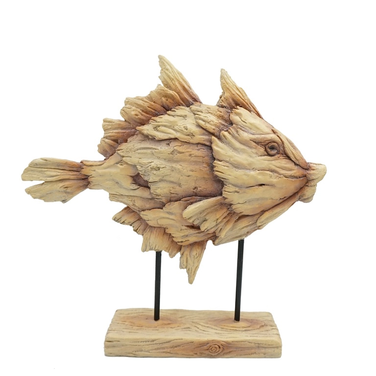 Rzeźba rybna z żywicy Driftwood Design do wystroju domu
