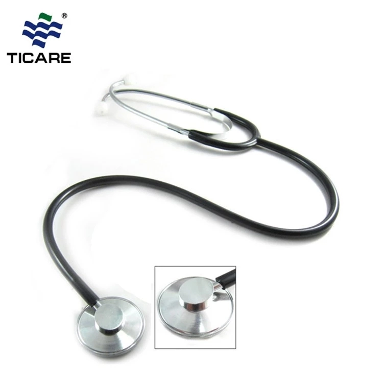 Stetoskop jednogłowicowy dla dorosłych (TC1057) Stop aluminium — czarny