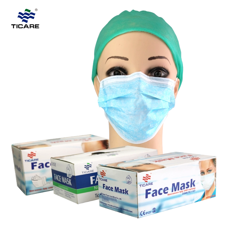 Jednorazowa, dwuwarstwowa papierowa maska na ucho do przetwarzania żywności i kliniki