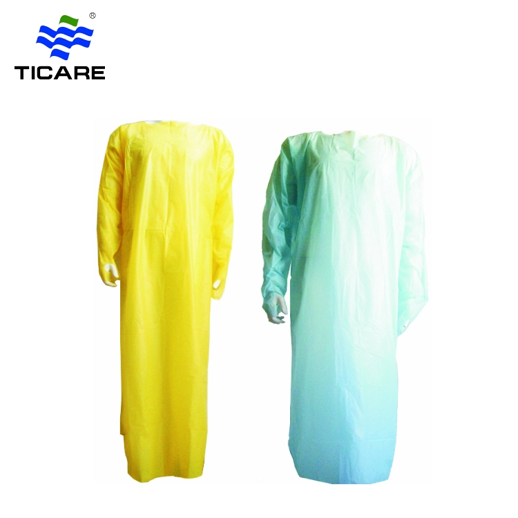 Jednorazowa suknia wizytowa plastikowy fartuch oddychający fartuch chirurgiczny