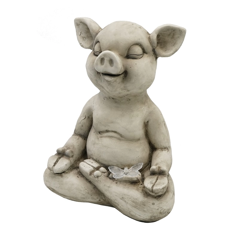 Medytująca świnka jogi MGO Garden Figurka