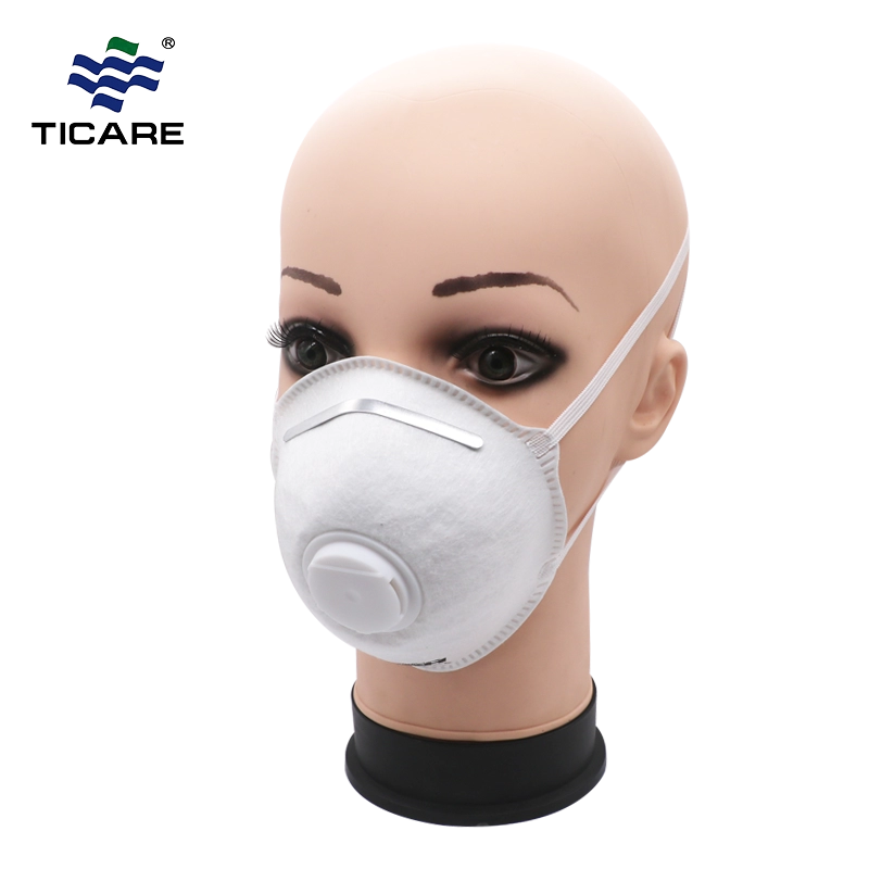 Jednorazowa maska przeciwpyłowa z włókniny na zewnątrz