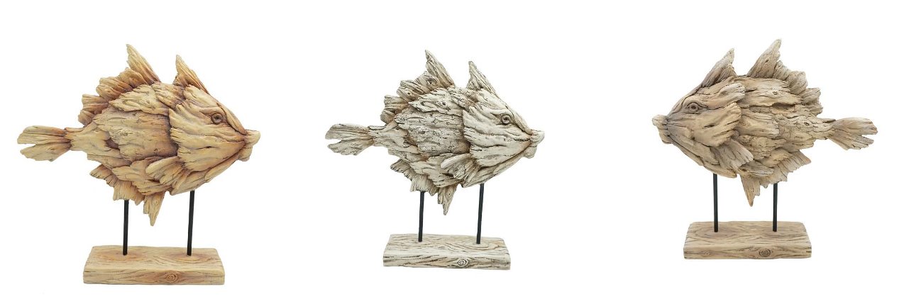 Rzeźba ryby z żywicy Driftwood Design