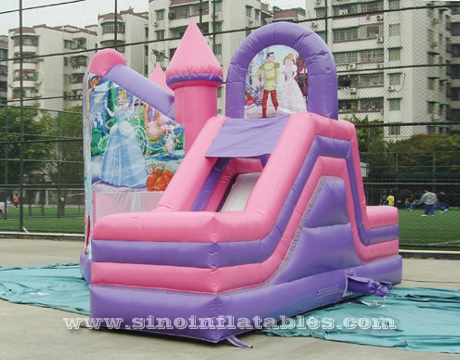 Nadmuchiwany dmuchany zamek księżniczki 6x5m dla dzieci ze zjeżdżalnią od Sino Inflatables