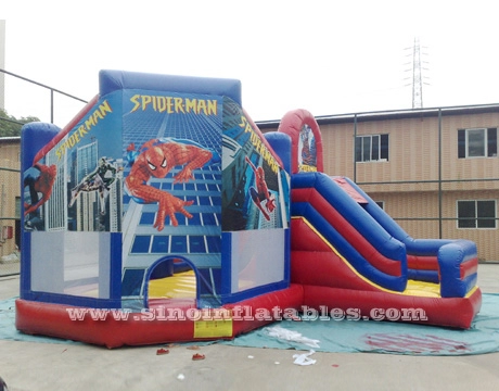 Nadmuchiwany zamek do skakania dla dzieci Spiderman 6x5m ze zjeżdżalnią w cenie sprzedaży od Sino Inflatables