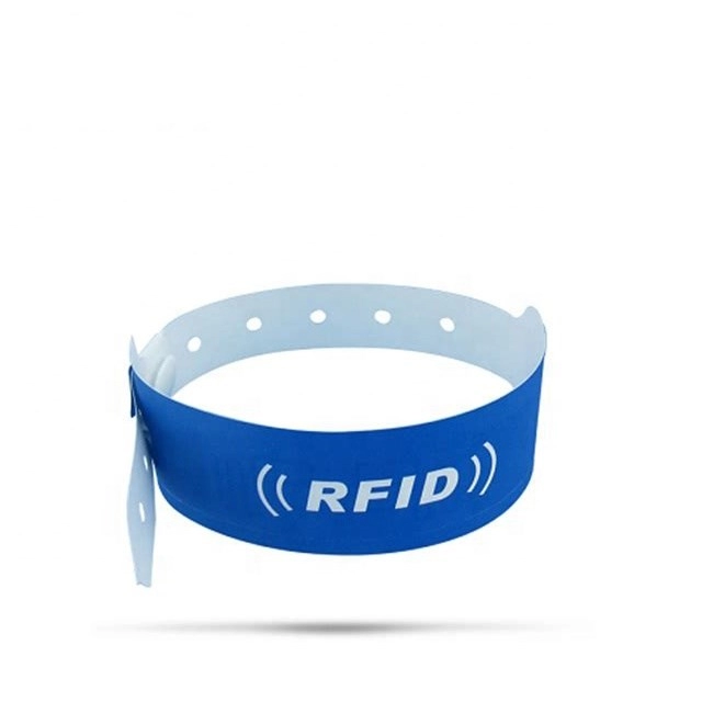 Jednorazowa opaska RFID z nadrukiem na tkaninie papierowej uhf H3 nfc PP do identyfikacji medycznej