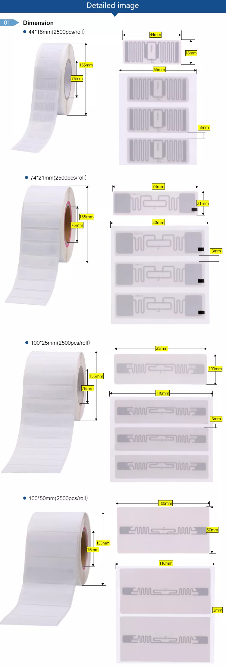 Klej do etykiet Rfid 3m Uhf