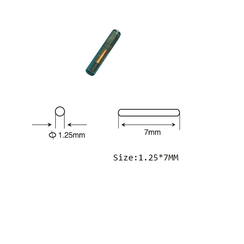 7x1,25 MM 134,2 KHz EM4305 RFID Szklane znaczniki mikrochipów dla zwierząt