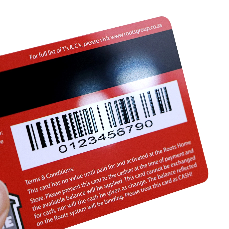 Bezdotykowa karta Mifare RFID zgodna z normą ISO z kodem kreskowym
