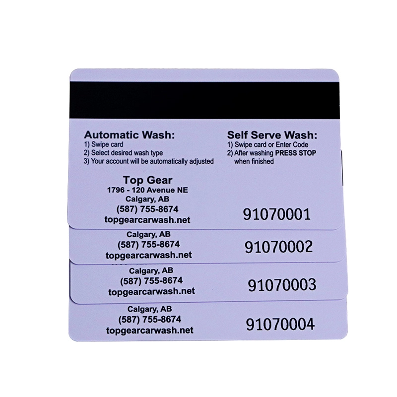 Drukowane karty upominkowe RFID z nadrukiem numeru