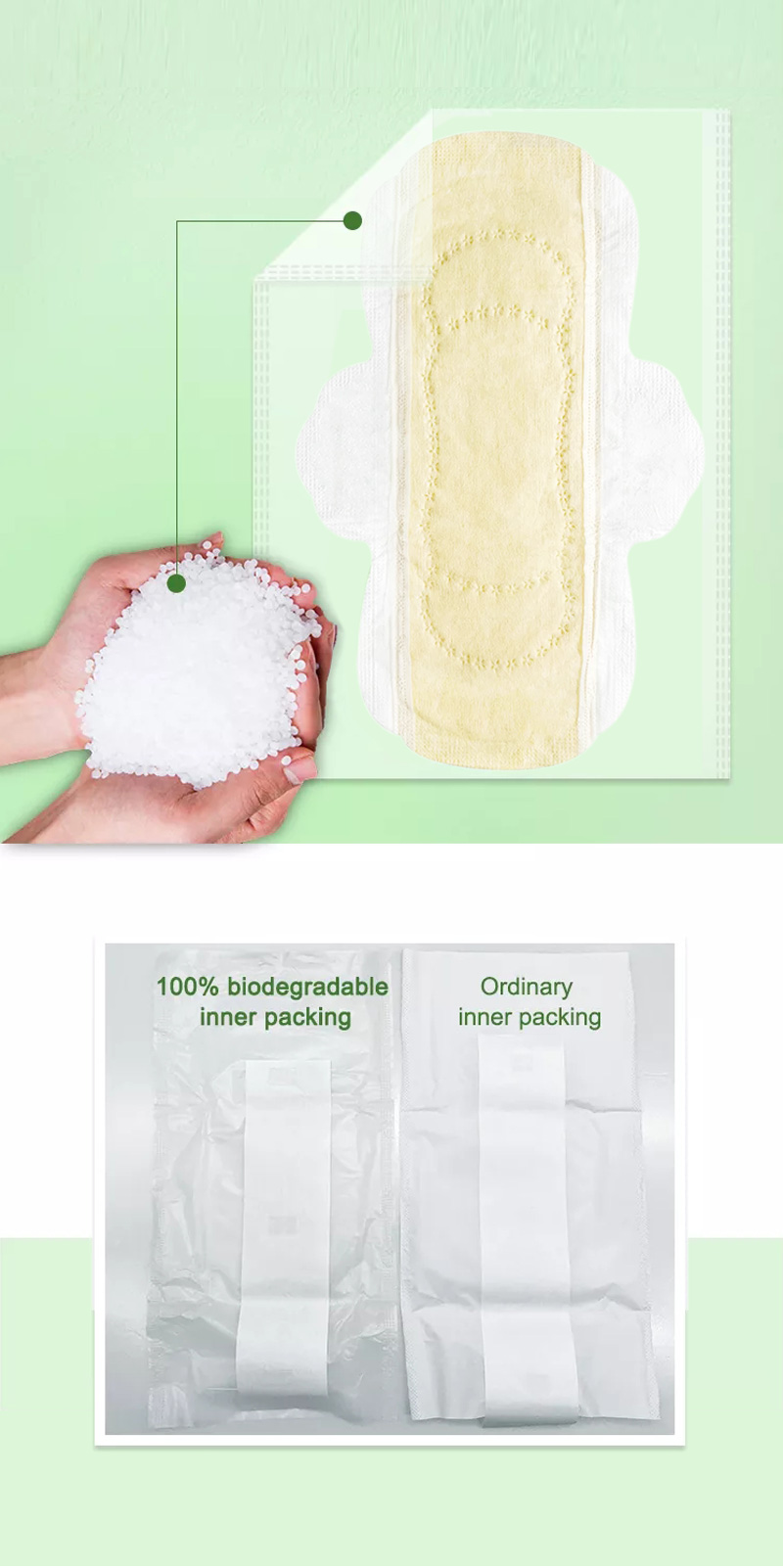Biodegradowalna podpaska higieniczna dostosowana