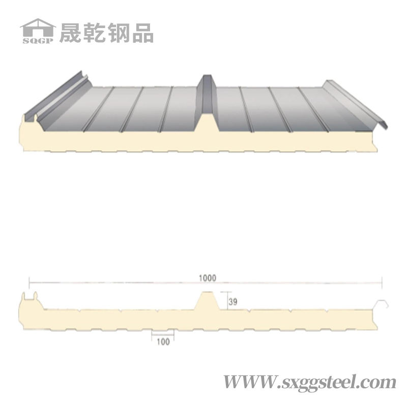 Izolowany panel dachowy z pianki PU