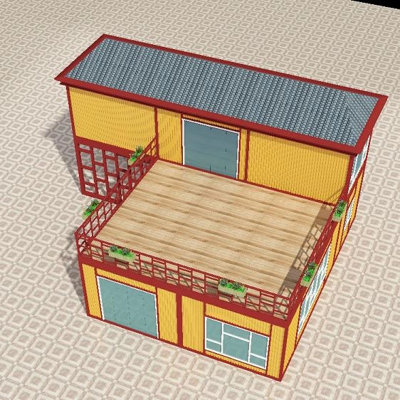 Konfigurowalny dom kontenerowy z prefabrykowanej konstrukcji stalowej do biura i mieszkania
