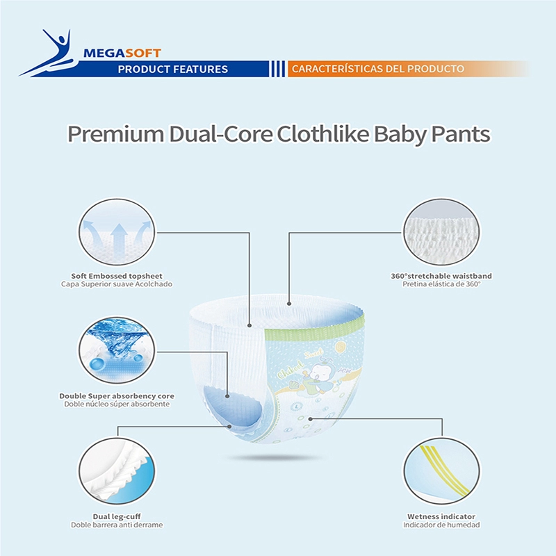 Jednorazowe spodnie do pieluszek dla niemowląt