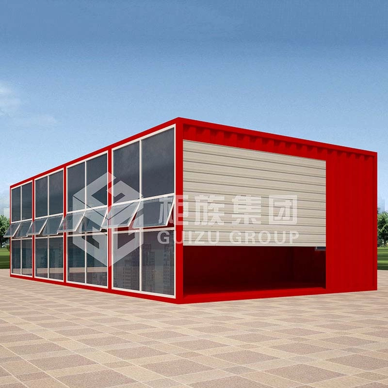 ODM China Factory Dostosowany prefabrykowany mobilny dom kontenerowy do biura z francuskimi oknami