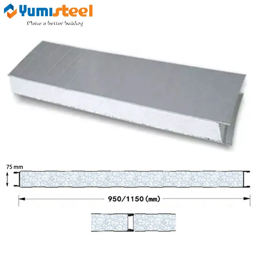 Prefabrykowany panel ścienny EPS o grubości 75 mm ze stali