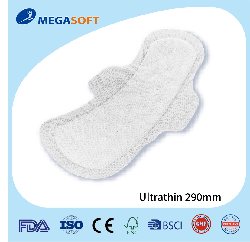 Ultracienka damska podpaska higieniczna do użytku na noc, 290 mm