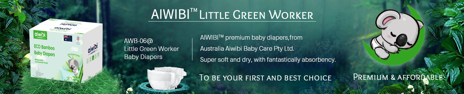 Pieluchy bambusowe Aiwibi Premium ze 100% biodegradowalną tkaniną bambusową