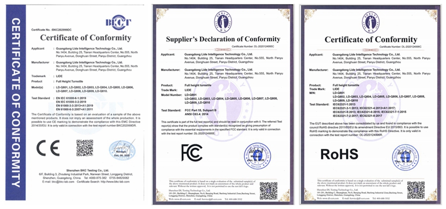 Certyfikat CE kołowrotu pełnej wysokości