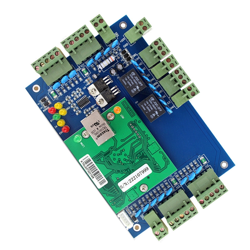 Płytka PCB kontroli dostępu do sieci z podwójnymi drzwiami Płyta kontroli dostępu do panelu Wiegand z SDK