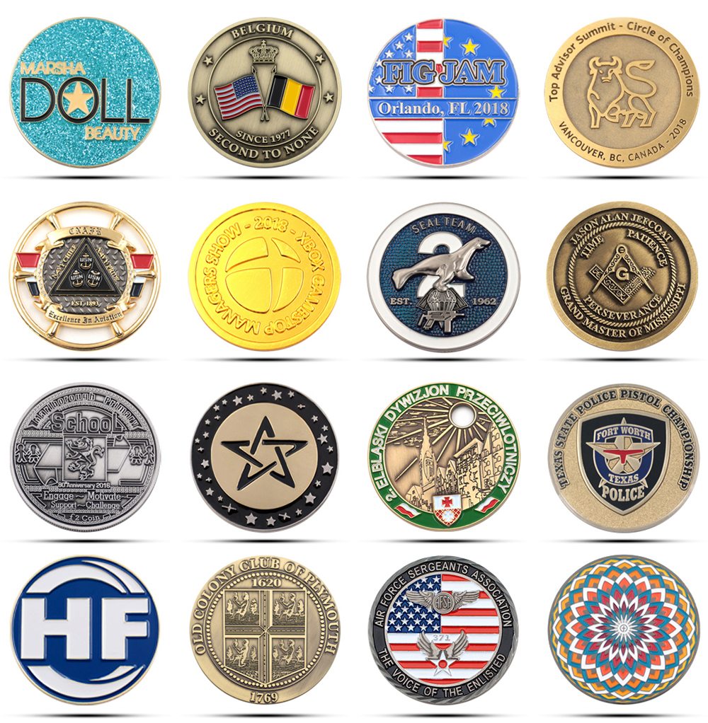 wycinane monety z wyzwaniami wojskowymi