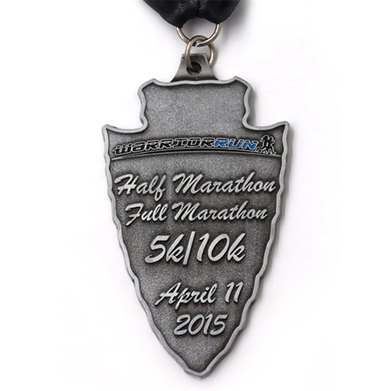 Fabrycznie niestandardowe medale do maratonu na 5 km/10 km piaskowane